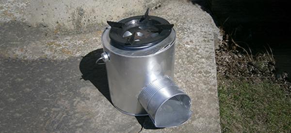 A DIY Rocket Stove from Cans