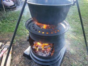 DIY Stove Made From Used Tire Rims - Ask a Prepper