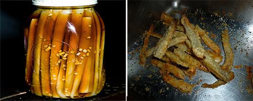 burdock pickles + burdock chips