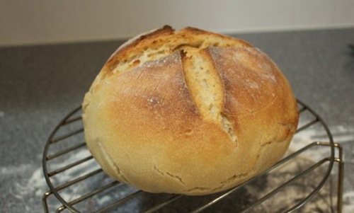 No-Knead Sourdough Bread 